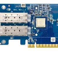 QNAP Dual-port, 10GbE SFP+ network expansion card, Internal, Wired, PCI Express, Fiber, 10 Mbit/s, Multicolour