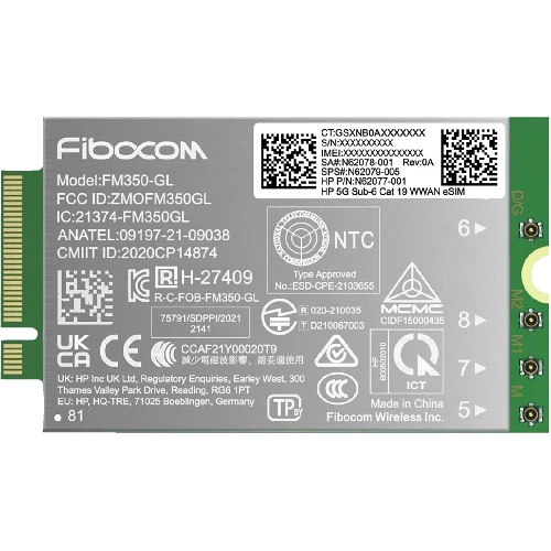 HP 5G Sub-6 Cat 19 WWAN