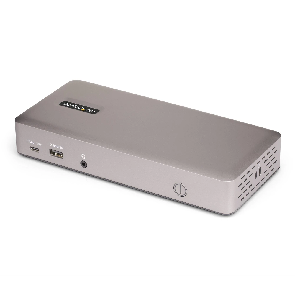 StarTech.com Triple-Monitor USB4 Docking Station, 4K 60Hz HDMI or DisplayPort, 100W Laptop Charging, 2.5GbE, USB-C Multi-Monitor Dock, Driverless, Wired, USB4, 3.5 mm, 10,100,1000,2500 Mbit/s, Grey, 40 Gbit/s
