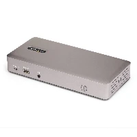 StarTech.com Triple-Monitor USB4 Docking Station, 4K 60Hz HDMI or DisplayPort, 100W Laptop Charging, 2.5GbE, USB-C Multi-Monitor Dock, Driverless, Wired, USB4, 3.5 mm, 10,100,1000,2500 Mbit/s, Grey, 40 Gbit/s