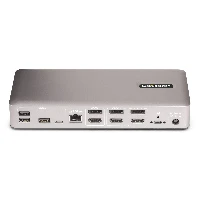 StarTech.com Triple-Monitor USB4 Docking Station, 4K 60Hz HDMI or DisplayPort, 100W Laptop Charging, 2.5GbE, USB-C Multi-Monitor Dock, Driverless, Wired, USB4, 3.5 mm, 10,100,1000,2500 Mbit/s, Grey, 40 Gbit/s