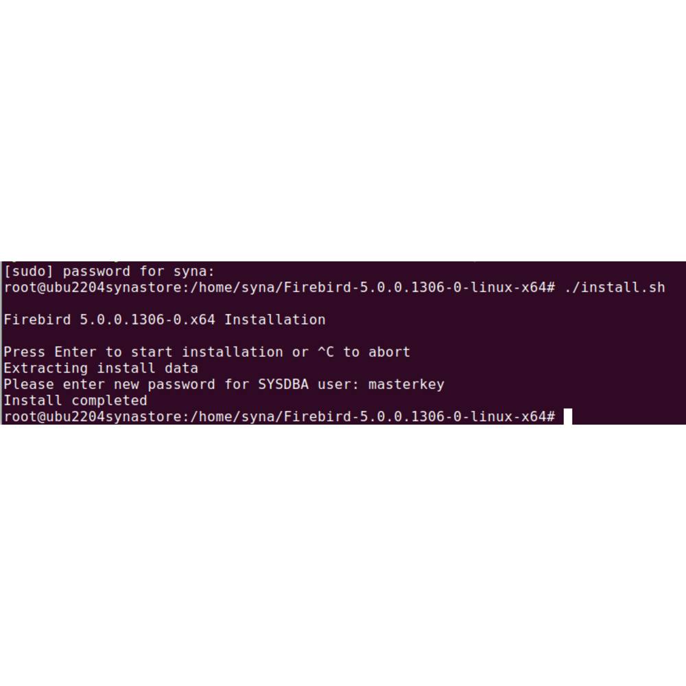 Installation process of Firebird 5.0