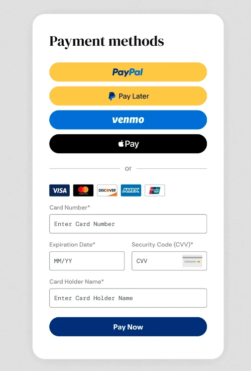 Checkout PayPal buttons
