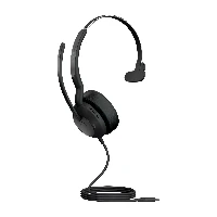 Jabra Evolve2 50 UC Mono - Cuffie con microfono - on-ear - Bluetooth - senza fili - eliminazione rumore attivata - USB-C - nero - Zoom Certificato, Certificato per i team Microsoft, Cisco Webex Certified, Certificato Alcatel-Lucent, Certificato Unify, Cer