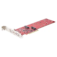 StarTech.com Adattatore PCI Express M.2 NVMe - Scheda Adattatore PCIe 4.0 x8 x16 a Doppio SSD M.2  NVMe or AHCI, 7.8Gbps per Disco - Biforcazione richiesta - Comp. Windows/Linux (DUAL-M2-PCIE-CARD-B) - Adattatore interfaccia - M.2 - slot d'espansione per
