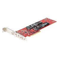 StarTech.com Adattatore PCI Express M.2 NVMe - Scheda Adattatore PCIe 4.0 x8 x16 a Doppio SSD M.2  NVMe or AHCI, 7.8Gbps per Disco - Biforcazione richiesta - Comp. Windows/Linux (DUAL-M2-PCIE-CARD-B) - Adattatore interfaccia - M.2 - slot d'espansione per