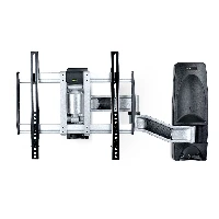 StarTech.com Articulating TV Wall Mount, VESA Wall Mount Supports 65 inch/99lb/Flat/Curved TVs, Retractable Low Profile Wall Mount TV Bracket, Adjustable Corner TV Wall Mount, Swivel/Rotation/Tilt (TV-WALL-MOUNT-65FS) - Kit montaggio (montaggio a muro, 2