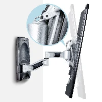 StarTech.com Articulating TV Wall Mount, VESA Wall Mount Supports 65 inch/99lb/Flat/Curved TVs, Retractable Low Profile Wall Mount TV Bracket, Adjustable Corner TV Wall Mount, Swivel/Rotation/Tilt (TV-WALL-MOUNT-65FS) - Kit montaggio (montaggio a muro, 2