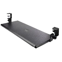StarTech.com Under-Desk Keyboard Tray, Clamp-on Keyboard Holder, Supports up to 12kg (26.5lb), Sliding Keyboard and Mouse Drawer with C-Clamps, Height Adjustable Keyboard Tray - Black - Ergonomic Keyboard Tray (KEYBOARD-TRAY-CLAMP1) - Keyboard tray - mont