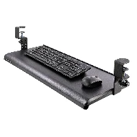 StarTech.com Under-Desk Keyboard Tray, Clamp-on Keyboard Holder, Supports up to 12kg (26.5lb), Sliding Keyboard and Mouse Drawer with C-Clamps, Height Adjustable Keyboard Tray - Black - Ergonomic Keyboard Tray (KEYBOARD-TRAY-CLAMP1) - Keyboard tray - mont