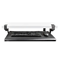 StarTech.com Under-Desk Keyboard Tray, Clamp-on Keyboard Holder, Supports up to 12kg (26.5lb), Sliding Keyboard and Mouse Drawer with C-Clamps, Height Adjustable Keyboard Tray - Black - Ergonomic Keyboard Tray (KEYBOARD-TRAY-CLAMP1) - Keyboard tray - mont
