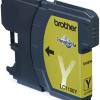 Brother LC-1100Y Yellow Ink Cartridge Blister Pack, Yellow, Pigment-based ink