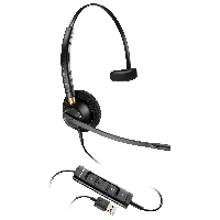 HP Poly EncorePro 515 Microsoft Teams Certified Monoaural with USB-A Headset, Wired, Calls/Music, 55 g, Headset, Black