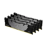 Kingston Technology FURY 64GB 3600MT/s DDR4 CL16 DIMM (Kit of 4) 1Gx8 Renegade Black, 64 GB, 4 x 16 GB, DDR4, 288-pin DIMM