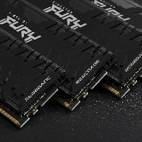 Kingston Technology FURY 64GB 3600MT/s DDR4 CL16 DIMM (Kit of 4) 1Gx8 Renegade Black, 64 GB, 4 x 16 GB, DDR4, 288-pin DIMM