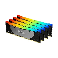 Kingston Technology FURY 128GB 3200MT/s DDR4 CL16 DIMM (Kit of 4) Renegade RGB, 128 GB, 4 x 32 GB, DDR4, 288-pin DIMM