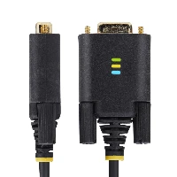 StarTech.com 3ft (1m) USB to Serial Adapter Cable, COM Retention, Interchangeable Screws/Nuts, USB-A to DB9 RS232, FTDI IC, ESD Protection, Windows/macOS/Linux, Black, 1 m, USB Type-A, RS-232, Male, Male