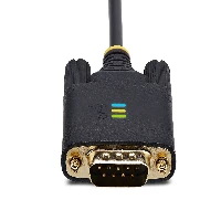 StarTech.com 3ft (1m) USB to Serial Adapter Cable, COM Retention, Interchangeable Screws/Nuts, USB-A to DB9 RS232, FTDI IC, ESD Protection, Windows/macOS/Linux, Black, 1 m, USB Type-A, RS-232, Male, Male