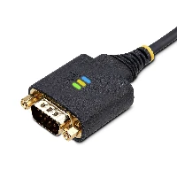 StarTech.com 3ft (1m) USB to Serial Adapter Cable, COM Retention, Interchangeable Screws/Nuts, USB-A to DB9 RS232, FTDI IC, ESD Protection, Windows/macOS/Linux, Black, 1 m, USB Type-A, RS-232, Male, Male