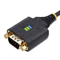 StarTech.com 3ft (1m) USB to Serial Adapter Cable, COM Retention, Interchangeable Screws/Nuts, USB-A to DB9 RS232, FTDI IC, ESD Protection, Windows/macOS/Linux, Black, 1 m, USB Type-A, RS-232, Male, Male