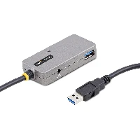 StarTech.com USB Extender Hub, 10m USB 3.0 Extension Cable with 4-Port USB-A Hub, Active/Bus Powered USB Repeater Cable, Optional 20W Power Supply Included, ESD Protection, USB 3.2 Gen 1 (3.1 Gen 1) Type-A, USB 3.2 Gen 1 (3.1 Gen 1) Type-A, 5000 Mbit/s, Black, Silver, Plastic, Recycled Polyvinyl Chloride (rPVC)