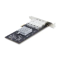 StarTech.com 4-Port GbE SFP Network Card, PCIe 2.0 x2 (x4, x8, x16 Compatible), Intel I350-AM4 4x 1GbE Controller, 1000BASE Copper/Fiber Optic, Desktop/Server Quad-Port Gigabit Ethernet NIC - Windows & Linux, Internal, Wired, PCI Express, Fiber, 1000 Mbit/s, Black