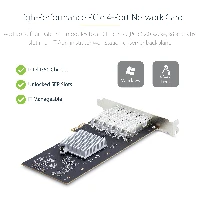 StarTech.com 4-Port GbE SFP Network Card, PCIe 2.0 x2 (x4, x8, x16 Compatible), Intel I350-AM4 4x 1GbE Controller, 1000BASE Copper/Fiber Optic, Desktop/Server Quad-Port Gigabit Ethernet NIC - Windows & Linux, Internal, Wired, PCI Express, Fiber, 1000 Mbit/s, Black