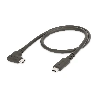 StarTech.com 1.6ft (50cm) Rugged Right Angle USB-C Cable, USB 3.2 Gen 2 (10 Gbps), Full-Featured USB C to C Data transfer Cable, 4K 60Hz DP Alt Mode, 100W Power Delivery - 90 Degree USB Type-C Cable, 0.5 m, USB C, USB C, USB 3.2 Gen 2 (3.1 Gen 2), 10 Gbit/s, Black