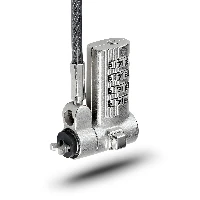 StarTech.com Universal Laptop Lock 6.6ft (2m), Security Cable For Notebook Compatible With Noble Wedge/Nano/K-Slot Keyless Combination Locking Cable, Anti-Theft Cut-Resistant Steel Cable, 2 m, Kensington, Combination lock, Carbon steel, Black, Silver