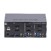 StarTech.com 2-Port Dual-Monitor DisplayPort KVM Switch, 4K 60Hz, 2x USB 5Gbps Hub Ports, 2x USB 2.0 HID Ports, Hotkey and Push-Button Switching, TAA Compliant - ESD Level 3 Protection, 3840 x 2160 pixels, 4K Ultra HD, Black