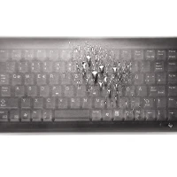 CHERRY EZClean, Keyboard cover, Black, Transparent