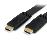 StarTech.com 1,8m Flat High Speed HDMI Cable with Ethernet - Ultra HD 4k x 2k HDMI Cable - HDMI to HDMI M/M6 ft Flat High Speed HDMI Cable with Ethernet - Ultra HD 4k x 2k HDMI Cable - HDMI to HDMI M/M, 1.8 m, HDMI Type A (Standard), HDMI Type A (Standard), 3D, Black