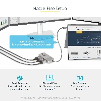 StarTech.com 3-Port USB-C Multi-Monitor Adapter, USB Type-C to 3x DisplayPort 1.4 MST Hub, Triple 4K 60Hz DP Laptop Display Extender / Splitter, HDR, Extra-Long Built-In Cable - Windows Only, USB Type-C, DisplayPort output, 4096 x 2160 pixels