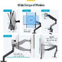 StarTech.com Monitor Desk Mount for up to 49in 329 Ultrawide Curved Screens, Mechanical Spring Arm, C-Clamp/Grommet, Tool-Less Adjustment, Max 44lb/20kg, Clamp/Grommet, 20 kg, 43.2 cm (17