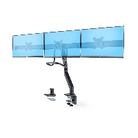 StarTech.com Crossbar Triple Monitor Desk Mount For Up To Three 27in Screens, VESA 75x75/100x100, Tool-Less Arm Adjustments, C-Clamp/Grommet, Spring-Assisted Arm, Clamp/Grommet, 18 kg, 43.2 cm (17