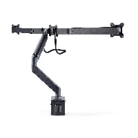 StarTech.com Crossbar Triple Monitor Desk Mount For Up To Three 27in Screens, VESA 75x75/100x100, Tool-Less Arm Adjustments, C-Clamp/Grommet, Spring-Assisted Arm, Clamp/Grommet, 18 kg, 43.2 cm (17