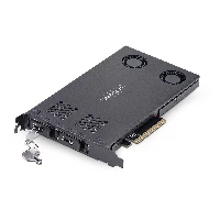 StarTech.com Dual-Bay M.2 NVMe SSD to PCIe x8 Removable Mobile Rack Bifurcation Required Tool-less Installation, PCIe Backplane w/Two Hot-Swap Drive Bays, Backplane, Black, M.2, M.2, 2 fan(s), 128 Gbit/s