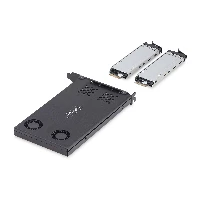 StarTech.com Dual-Bay M.2 NVMe SSD to PCIe x8 Removable Mobile Rack Bifurcation Required Tool-less Installation, PCIe Backplane w/Two Hot-Swap Drive Bays, Backplane, Black, M.2, M.2, 2 fan(s), 128 Gbit/s