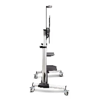 StarTech.com Rolling TV Cart/Stand On Wheels For 60-100inch Flat Screens Up To 220lb (100kg), Height Adjustment via Hand Crank, Mobile/Portable Trolley Mount, 152.4 cm (60