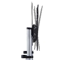 StarTech.com Rolling TV Cart/Stand On Wheels For 60-100inch Flat Screens Up To 220lb (100kg), Height Adjustment via Hand Crank, Mobile/Portable Trolley Mount, 152.4 cm (60