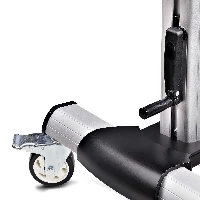 StarTech.com Rolling TV Cart/Stand On Wheels For 60-100inch Flat Screens Up To 220lb (100kg), Height Adjustment via Hand Crank, Mobile/Portable Trolley Mount, 152.4 cm (60