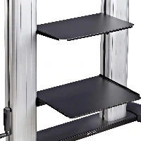 StarTech.com Rolling TV Cart/Stand On Wheels For 60-100inch Flat Screens Up To 220lb (100kg), Height Adjustment via Hand Crank, Mobile/Portable Trolley Mount, 152.4 cm (60