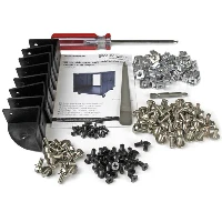 StarTech.com 4-Post 9U Mobile Open Frame Server Rack, Four Post Network Rack with Wheels, 19