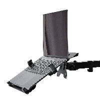 StarTech.com VESA Laptop Tray - Adjustable Monitor Arm Laptop Tray Secures Notebooks (4.5kg / 9.9lb) - 75x75 & 100x100 VESA Mount Holes - Ventilated - For Monitor Desk Mounts/Stands, Laptop arm, Black, Plastic, Steel, 4.5 kg, 75 x 75,100 x 100 mm, 420 mm