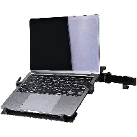 StarTech.com VESA Laptop Tray - Adjustable Monitor Arm Laptop Tray Secures Notebooks (4.5kg / 9.9lb) - 75x75 & 100x100 VESA Mount Holes - Ventilated - For Monitor Desk Mounts/Stands, Laptop arm, Black, Plastic, Steel, 4.5 kg, 75 x 75,100 x 100 mm, 420 mm