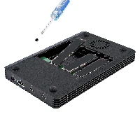StarTech.com 4 Bay Thunderbolt 3 NVMe Enclosure, For M.2 NVMe SSD Drives, 1x DisplayPort Video/ 2x TB3 Downstream Ports, 40Gbps, 72W Power Supply, External Hard Drive Enclosure, SSD enclosure, M.2, M.2, 40 Gbit/s, USB connectivity, Black