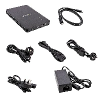 StarTech.com 4 Bay Thunderbolt 3 NVMe Enclosure, For M.2 NVMe SSD Drives, 1x DisplayPort Video/ 2x TB3 Downstream Ports, 40Gbps, 72W Power Supply, External Hard Drive Enclosure, SSD enclosure, M.2, M.2, 40 Gbit/s, USB connectivity, Black