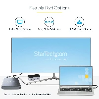 StarTech.com 4 Bay Thunderbolt 3 NVMe Enclosure, For M.2 NVMe SSD Drives, 1x DisplayPort Video/ 2x TB3 Downstream Ports, 40Gbps, 72W Power Supply, External Hard Drive Enclosure, SSD enclosure, M.2, M.2, 40 Gbit/s, USB connectivity, Black