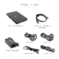 StarTech.com 4 Bay Thunderbolt 3 NVMe Enclosure, For M.2 NVMe SSD Drives, 1x DisplayPort Video/ 2x TB3 Downstream Ports, 40Gbps, 72W Power Supply, External Hard Drive Enclosure, SSD enclosure, M.2, M.2, 40 Gbit/s, USB connectivity, Black