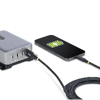 StarTech.com 10ft (3m) USB-C Charging Cable, Durable and Ultra-Flexible, Side Screw Locking, 240W (5A) PD EPR, USB 2.0 Laptop Charger Cable, USB-IF Certified, Rugged USB-C Charging Cord, 3 m, USB C, USB C, USB 2.0, 0.48 Gbit/s, Black